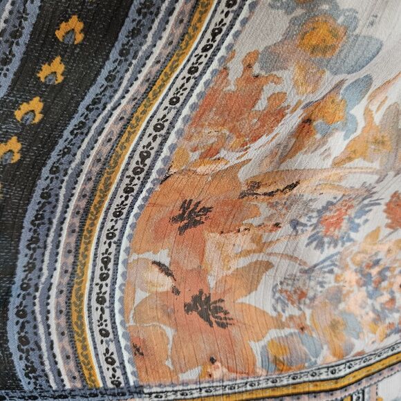 Xhilaration Dress Womens Small Multicolor Maxi Boho Casual Off The Shoulder - Picture 9 of 16